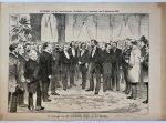 Braakensiek, Johan (1858-1940) - [Original lithograph/lithografie by Johan Braakensiek] De ontvangst van het Letterkundig Congres op het Raadshuis, 18 September 1887, 1 pp.