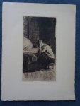 Kollwitz, Käthe. - Frau an der Wiege.