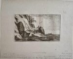 Frederick Bloemaert (ca. 1615-1690), after Abraham Bloemaert (1566-1651) - Antique print, engraving I Seascape with high rocks (zeelandschap), published ca. 1640, 1 p.