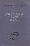Rutger Kopland 11687 - Een lege plek om te blijven Plaatsen / Passages