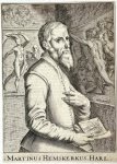 Frisius, Simon Wijnants (1580-1629) - [Antique engraving published 1610] Portrait print of Maarten van Heemskerck, 1 p.