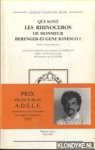 Kamyabi Mask, Ahmad - Qui sont les rhinocéros de Monsieur Bérenger-Eugène Ionesco? (Etude dramaturgique). Suivie d'un entretien avec Jean-Louis Barrault