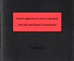 Judd, Donald - Some aspects of color in general and red and black in particular