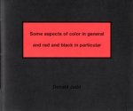 Judd, Donald - Some aspects of color in general and red and black in particular