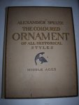 Speltz, Alexander - The coloured ornament of all historical styles. (...) Second Part Middle Ages. 60 plates in three-colour and four-colour printing with a frontispiece and illustrated text