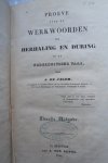 Jager, A. de - Proeve over de werkwoorden van herhaling en during in de Nederduitsche taal. Opgedragen aan P.K. Görlitz