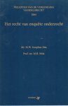 Josephus Jitta, M.W., M.R. Mok. - Het recht van enquête onderzocht.
