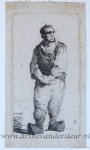 Plonski, Michael (1778-1812) - [Antique print, etching/ets] Farmer standing on wooden shoes/Boer op klompen, published 1802.
