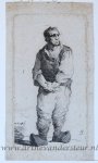 Plonski, Michael (1778-1812) - [Antique print, etching/ets] Farmer standing on wooden shoes/Boer op klompen, published 1802.