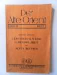 Anthes, Rudolf (Duits talig) - Der Alte Orient Band 32 Heft 2 Lebensregeln und Lebensweisheit der Alten Ägypter
