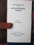 Talens, J. - BINDMIDDELEN VOOR KUNSTSCHILDERSVERVEN