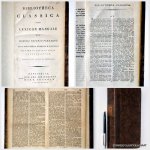 BOSSCHA, HERMAN, - Bibliotheca classica sive lexicon manuale, quo nomina propria pleraque apud scriptores Graecos & Romanos maxime classicos obvia illustrantur.