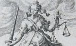 Jacques de Gheyn II (1565-1629) - [Antique print, engraving] Justice/Rechtvaardigheid, published ca. 1598.