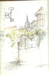 Haasse, Hella S. & Carbonnelle, Françoise met prachtige Tekeningen en Aquarellen - Ogenblikken in Valois