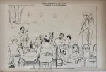 Braakensiek, Johan (1858-1940) - [Original lithograph/lithografie by Johan Braakensiek] Keizer Wilhelm en zijne gasten bij de opening van het Noord-Oostkanaal, 16 Juni 1895, 1 pp.