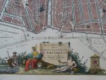 Hendrik de Leth kaart plattegrond stadsplattegrond Amsterdam 1734 € 975,00 - Plan tres exact de la fameuse ville marchande d'Amsterdam: in uitstekende staat!
