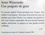 Wiazemsky, Anne - Une poignée de gens (FRANSTALIG)