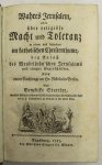 STATTLER, B. - Wahres Jerusalem oder über religiöse Macht und Toleranz in jedem und besonders im katholischen Christentume, bey Anlaß des Mendelsohn'schen Jerusalems und einiger Gegenschriften. Nebst einem Nachtrage an Hr. Nikolai in Berlin. Bijgeb.: Zweyter...