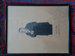  - LOUIS DE VRIES ALS ABRAHAM SENDER EESMANN Linosnede Piet van der Hem. In lijst.