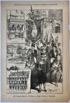 Braakensiek, Johan (1858-1940) - [Original lithograph/lithografie by Johan Braakensiek] Het 255-jarig bestaan der Instelling van Hooger Onderwijs te Amsterdam, 26 Juni 1887, 1 pp.