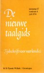 Berg, B. van den e.a. (redactie) - De nieuwe taalgids, jaargang 67, nummer 4, juli 1974
