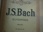 Bach; J. S. (1685-1750) - Klavierwerke; Band 2; Krititsche Ausgabe mit Fingersatz und Vortragsbezeichnungen versehen von Dr. Hans Bischoff (Berlin, Mai 1881) voor Piano - Originele unieke uitgave!