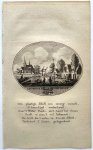 Van Ollefen, L./De Nederlandse stad- en dorpsbeschrijver (1749-1816). - [Original city view, antique print] Langeraar en Korteraar, engraving made by Anna Catharina Brouwer, 1 p.