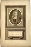 Unknown master - Antique portrait print I Theologian Taco Hajo den Honert, professor University Leiden, published ca. 1720, 1 p.