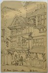 Spiers, Richard Phené (London 1838-1916) - Antique Pencil Drawing 1884 - Old Londen - Signed and Dated - R.P. Spiers, 1 p.