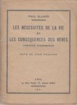 Paul Eluard 14172 - Les nécessités de la vie et les conséquences des rêves, précédé d'exemples. Note de Jean Paulhan