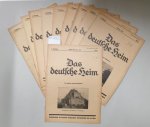 Vereinigte Bausparkassen Aktiengesellschaft Köln am Rhein: - Das deutsche Heim : 6. Jahrgang : 1938 : Heft 1-9, 11 und 12 : 11 Hefte :