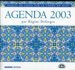 Regine Deforges - Agenda 2003 - point de croix sur le theme du bleu