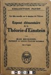 Jean Becquerel - Exposé élémentaire de la Théorie d'Einstein