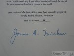 James A. Michener. - The Source. [Special limited first edition, signed, n° 15/300 copies.]