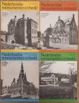 ELZENGA, E. (ED.)., BERG, HERMA M. VAN DEN., STEENSMA, REGN., PEETERS, C., AGT, J.F. VAN. & SCHULTE, A. G. - Nederlandse monumenten in beeld, Overijssel, Gelderland, Utrecht, Noord-Brabant, Limburg, Groningen, Friesland, Drenthe, Noord-Holland, Zuid-Holland, Zeeland. [COMPLEET, 4 Delen]