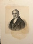 Blommers, P. - [Lithography, lithografie, 19th century] Portrait of Prof. D.J. van Lennep (1774-1853), poet and professor in Greek and Latin studies at Amsterdam Athenaeum Illustre, lithographed by P. Blommers published by J.J. van Brederode, 1 p.