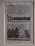 Purmerend. - De Beestemarkt te Purmerende, 1726/ Het Stadhuis te Purmerende, 1726.