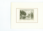 Spilman, Hendrik - Het Huis de Vliet, van agteren. Originele kopergravure