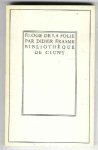 Érasme, Didier de Rotterdam avec les dessins de Hans Holbein - Éloge de la Folie