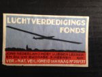  - Zegel Luchtverdedigingsfonds, Jong Nederland moet het vliegen leren en gij uw bijdrage gireeren