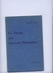 COOPER, WILLIAM S. - Set Theory and Syntactic Description