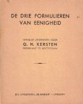 Kersten, Ds. G.H. (uitg.) - Kersten, Ds. G.H. (uitg.)-De Drie Formulieren van Eenigheid