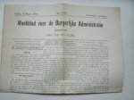 VOS, H. (RED.), - Weekblad voor de burgerlijke administratie.