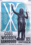 NN. - AFFICHE: Oktober 1951: Gods woorden aanhoord; de kerk in Oceanië