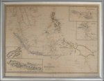 WALKER: MAP OF THE INDIAN ARCHIPELAGO - By S. Walker. With insets of Bangka, Java, Bali and Lombok, and Amboina