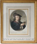 Cornelis van Noorde (1731-1795), after Ferdinand Bol (1616-1680) - Antique portrait drawing | Portrait of Ferdinand Bol, dated 1768, framed, 1 p.