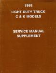 General Motors - 1988 Light Duty Truck C & K Models-Service Manual Supplement