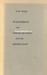 Ovink, G.W. - De hachelijkheid van toekomstspeculaties over het gedrukte woord