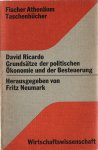Ricardo, David - Grundsätze der politischen Ökonomie und der Besteuerung, 1817 (in het engels), 1975