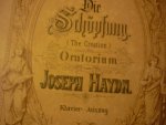 Haydn; Franz Joseph (1732-1809) - Die Schopfung; Oratorium; Soli, Chor und Orchester; Klavierauszug